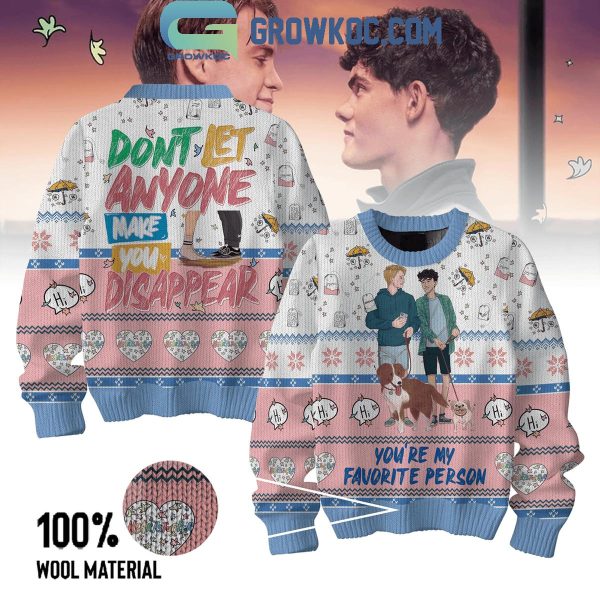 Heartstopper Don’t Let Anyone Make You Disappear My Fav Person Christmas Ugly Sweater