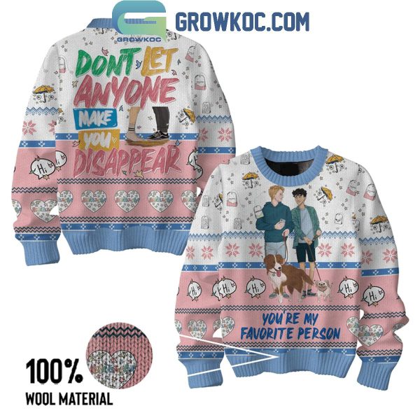 Heartstopper Don’t Let Anyone Make You Disappear My Fav Person Christmas Ugly Sweater