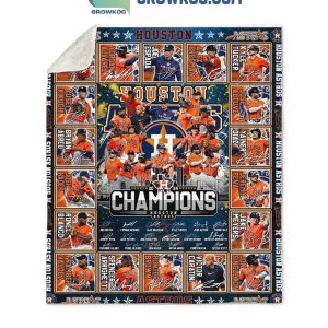 Houston Astros 2024 Champions Baseball League Fleece Blanket Quilt