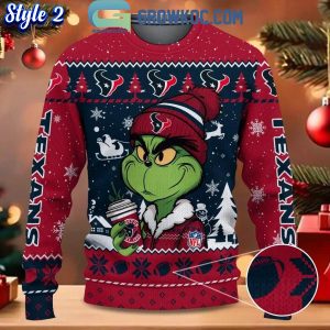 Houston Texans Grinch Stolen Christmas 2024 Grinchmas Ugly Sweater