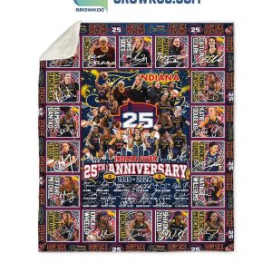 Indiana Fever 25th Anniversary 1999-2024 Fan Fleece Blanket Quilt