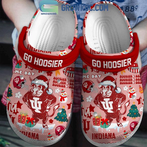 Indiana Hoosiers Go Hoosier 2024 Christmas Crocs Clogs