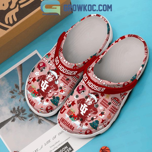 Indiana Hoosiers Go Hoosier 2024 Christmas Crocs Clogs