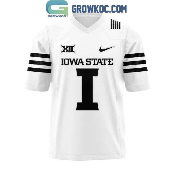 Iowa State Football New Season 2024 Black And White Football Jersey