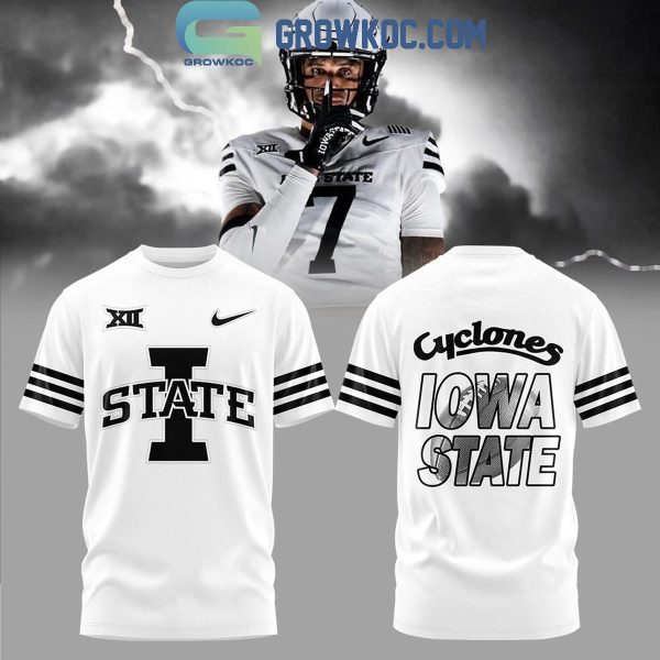 Iowa State Football New Season 2024 Black And White Hoodie T-Shirt