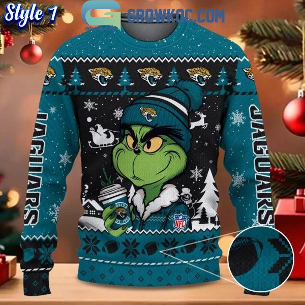 Jacksonville Jaguars Grinch Stolen Christmas 2024 Grinchmas Ugly Sweater