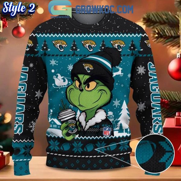 Jacksonville Jaguars Grinch Stolen Christmas 2024 Grinchmas Ugly Sweater