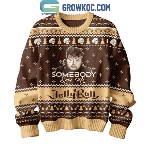 Jelly Roll Somebody Save Me Merry Christmas Ugly Sweater