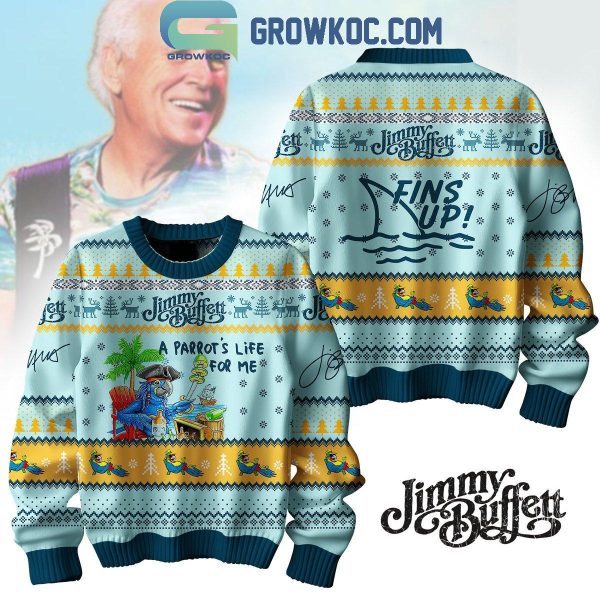 Jimmy Buffett A Parrot’s Life For Me Christmas Ugly Sweater