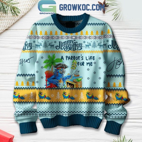 Jimmy Buffett A Parrot’s Life For Me Christmas Ugly Sweater