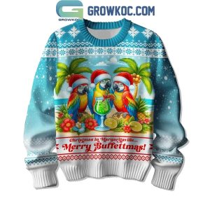 Jimmy Buffett Christmas In Margaritaville Merry Buffettmas Ugly Sweater