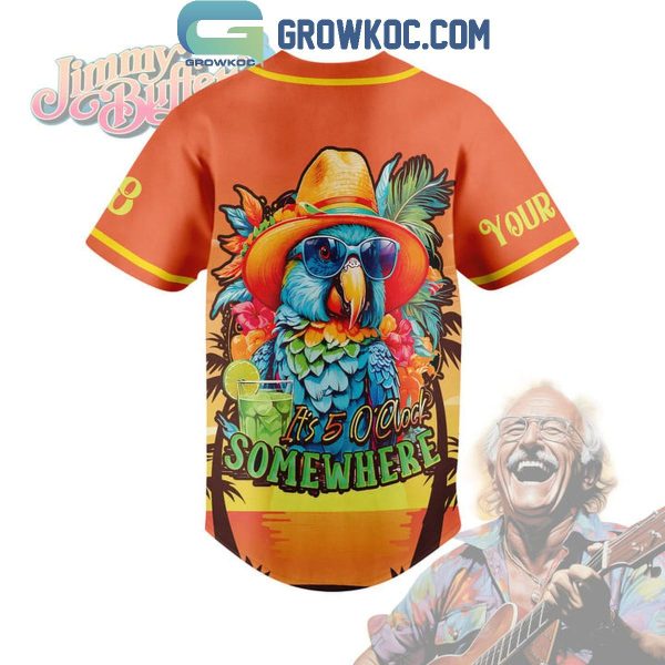 Jimmy Buffett It’s Five O’Clock 2024 Personalized Baseball Jersey