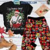 Snoopy It’s Not What Under The Christmas Tree Black Fleece Pajamas Set