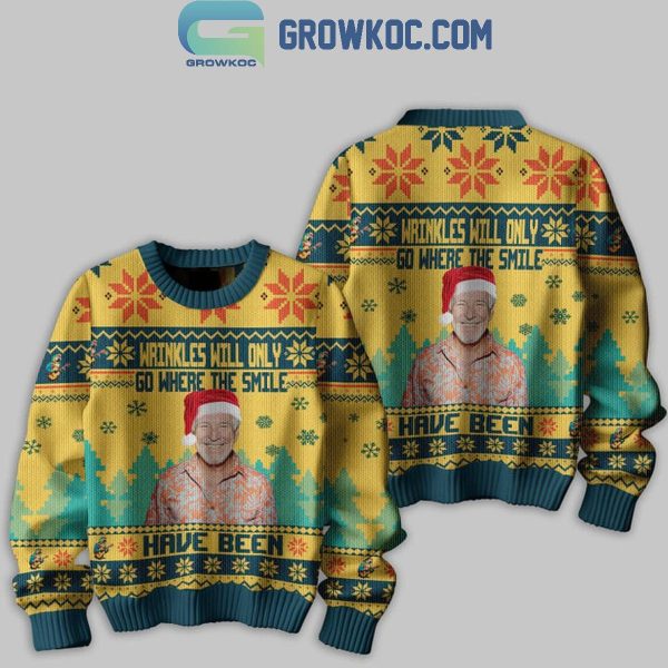 Jimmy Buffett Wrinkles Will Only Go Where The Smiles Have Been Christmas Ugly Sweater