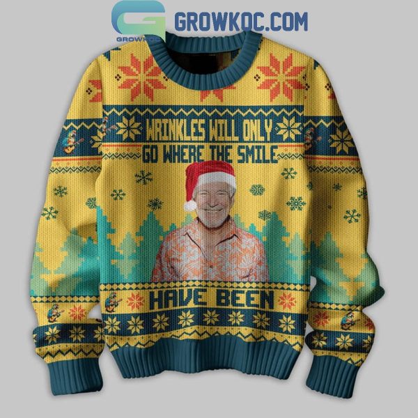 Jimmy Buffett Wrinkles Will Only Go Where The Smiles Have Been Christmas Ugly Sweater