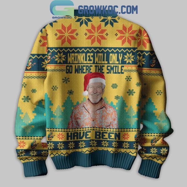 Jimmy Buffett Wrinkles Will Only Go Where The Smiles Have Been Christmas Ugly Sweater