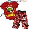 Pittsburgh Steelers Grinch 2024 I Hate People But Love Steelers Fleece Pajamas Set