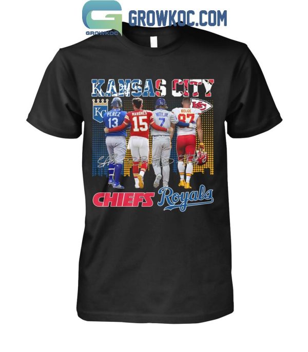 Kansas City Chiefs Kansas City Royals Famous Duo 2024 T-Shirt