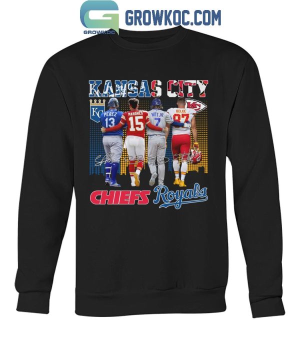 Kansas City Chiefs Kansas City Royals Famous Duo 2024 T-Shirt