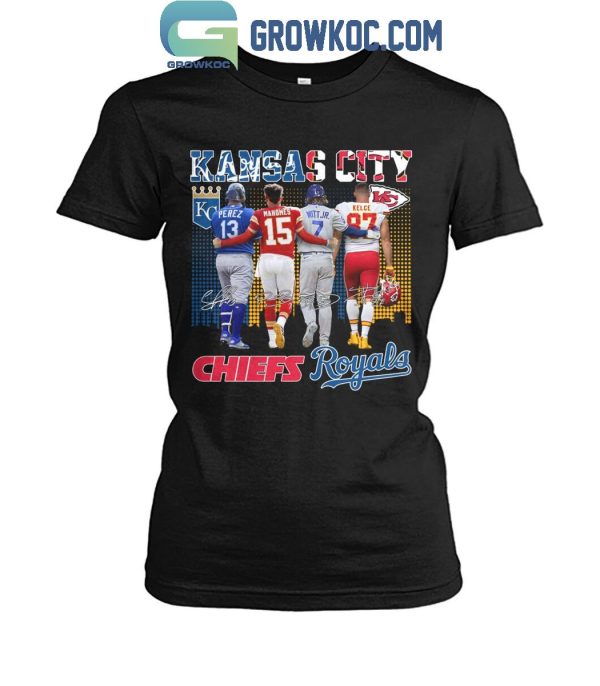 Kansas City Chiefs Kansas City Royals Famous Duo 2024 T-Shirt