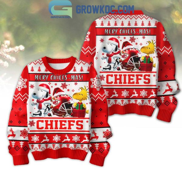 Kansas City Chiefs Snoopy Merry Christmas Chiefs-mas Football Ugly Sweater