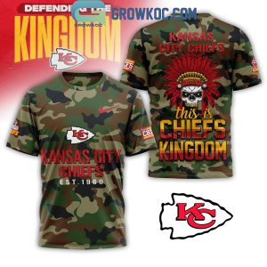 Kansas City Chiefs This Is Chiefs Kingdom Camo Veteran Hoodie T-Shirt