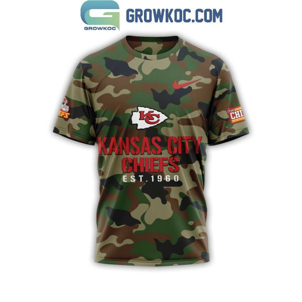 Kansas City Chiefs This Is Chiefs Kingdom Camo Veteran Hoodie T-Shirt