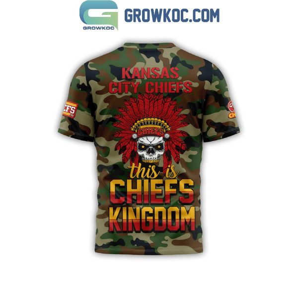 Kansas City Chiefs This Is Chiefs Kingdom Camo Veteran Hoodie T-Shirt