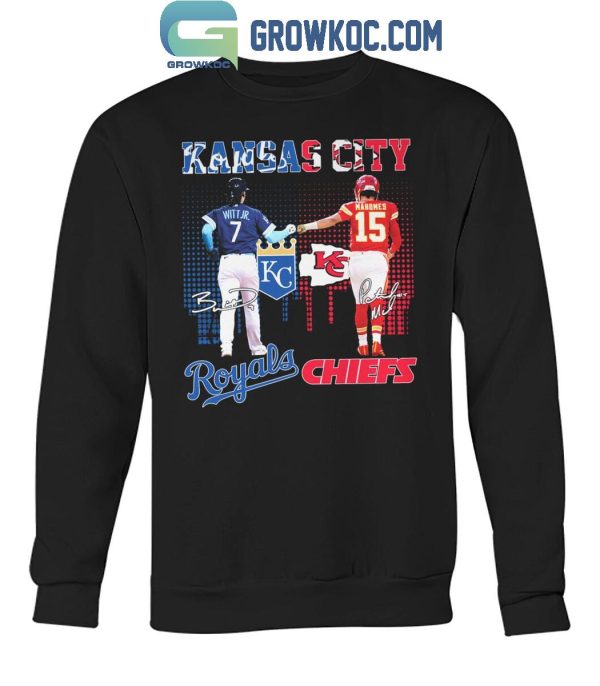 Kansas City Royals Bobby Witt Jr. Kansas City Chiefs Patrick Mahomes Stars T-Shirt