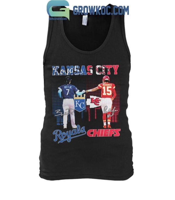 Kansas City Royals Bobby Witt Jr. Kansas City Chiefs Patrick Mahomes Stars T-Shirt