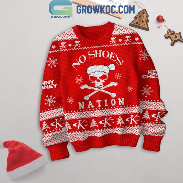 Kenny Chesney No Shoes Nation 2024 Red Version Christmas Ugly Sweater