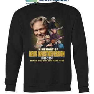 Kris Kristofferson 1936-2024 Thank You For The Memories Always In Our Memory T-Shirt