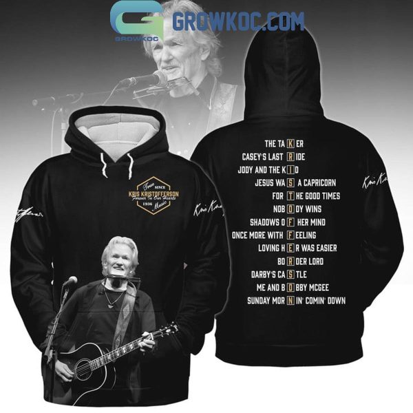 Kris Kristofferson Since 1936 True Music Forever In Our Hearts Hoodie T-Shirt