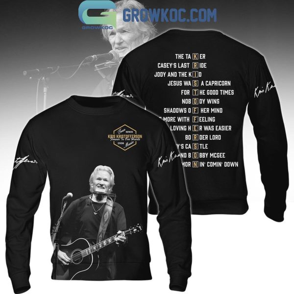 Kris Kristofferson Since 1936 True Music Forever In Our Hearts Hoodie T-Shirt