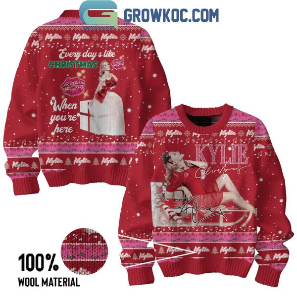 Kylie Minogue Every Day’s Like Christmas When You’re Here With Me Ugly Sweater