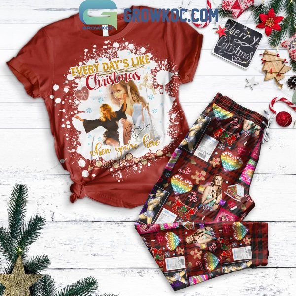 Kylie Minogue Everyday’s Like Christmas When You’re Here Fleece Pajamas Set