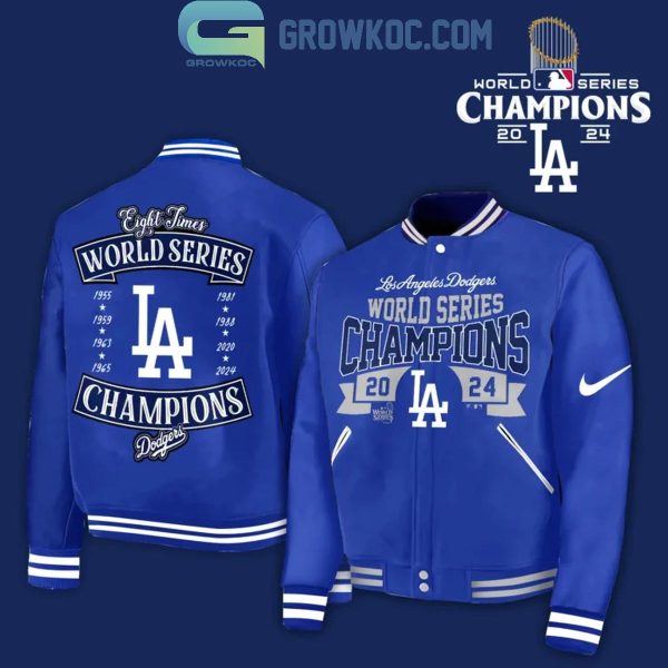 LA Dodgers Los Angeles 2024 World Series Champions 8th Time Baseball Jacket