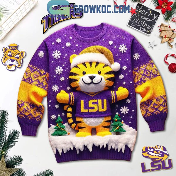 LSU Tigers 2024 Cutie Tigers In Christmas Ugly Sweater