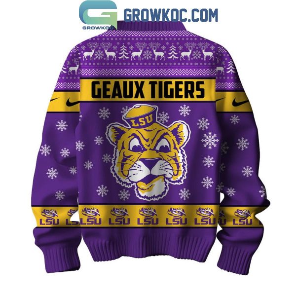 LSU Tigers Geaux Tigers Go Grinch Christmas Ugly Sweater