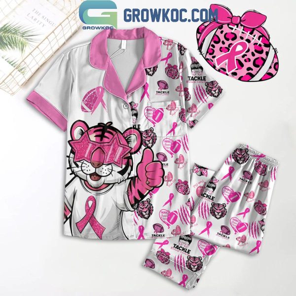 LSU Tigers Tackle Breast Cancer Pink Out Polyester Pajamas Set