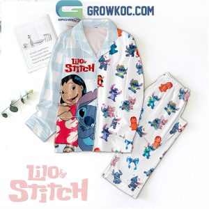 Lilo And Stitch Happy Holiday 2024 Polyester Pajamas Set