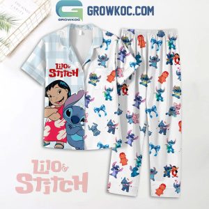 Lilo And Stitch Happy Holiday 2024 Polyester Pajamas Set