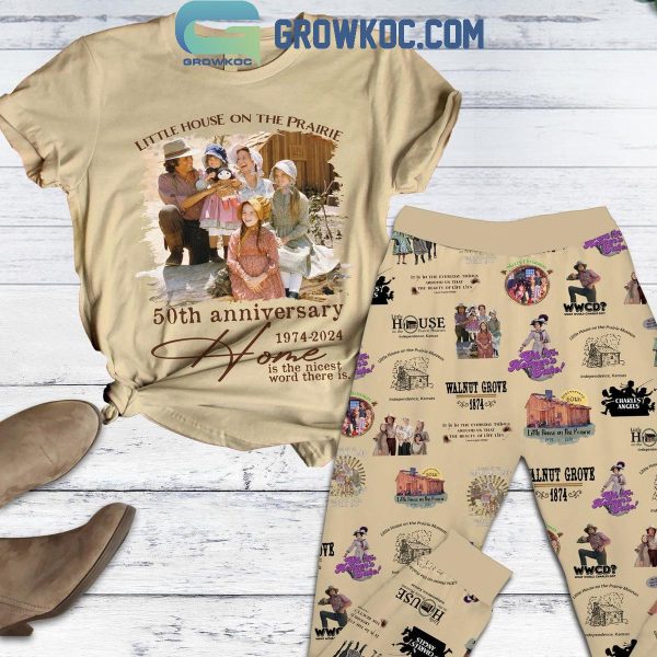 Little House On The Prairie 50th Anniversary 1974-2024 Fleece Pajamas Set