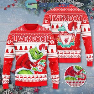 Liverpool The Reds Grinch Who Steals Christmas 2024 Ugly Sweater