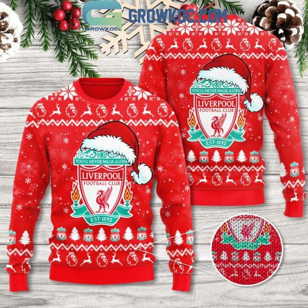 Liverpool The Reds Team EPL Christmas 2024 Ugly Sweater