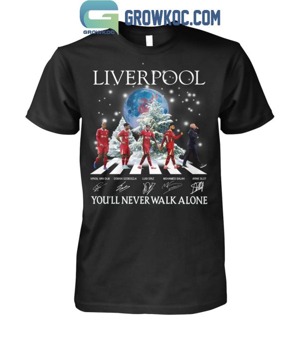 Liverpool You’ll Never Walk Alone In Christmas 2024 T-Shirt