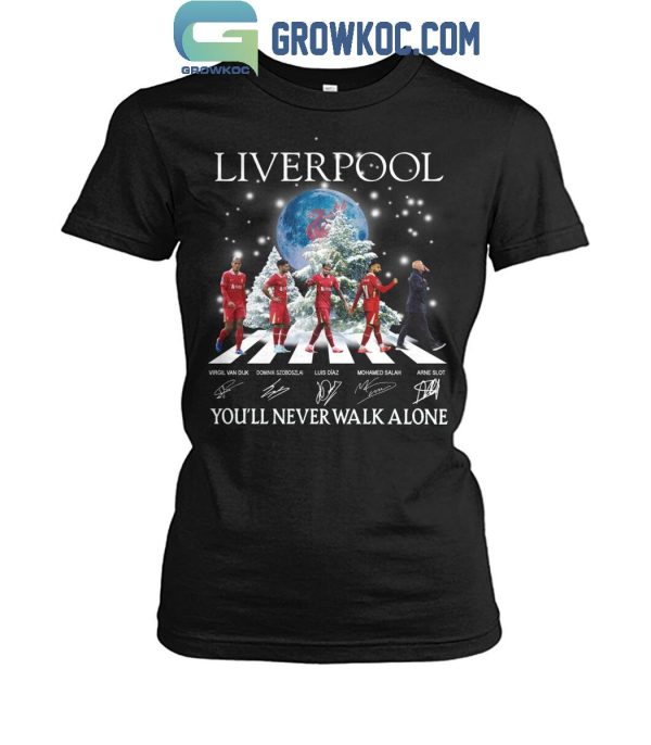 Liverpool You’ll Never Walk Alone In Christmas 2024 T-Shirt