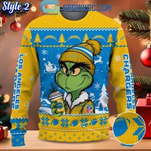 Los Angeles Chargers Grinch Stolen Christmas 2024 Grinchmas Ugly Sweater