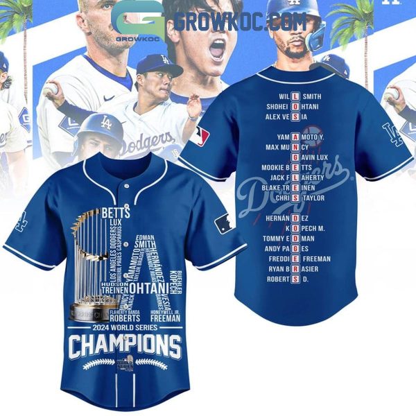 Los Angeles Dodgers 2024 Champions World Series Showtime Baseball Jersey