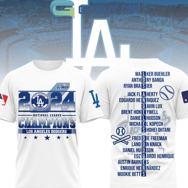 Los Angeles Dodgers 2024 National League Champions Victory Hoodie T-Shirt